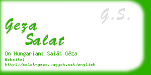 geza salat business card